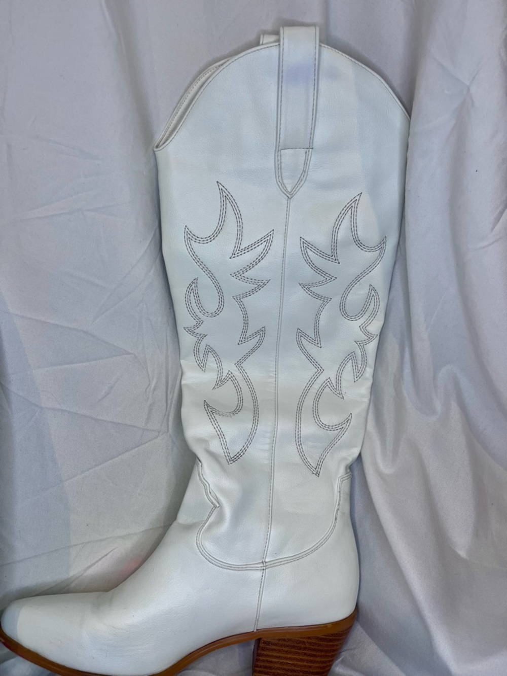 Billini White Tall Western Boots Size 8 - Picture 5 of 10